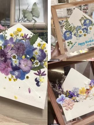 #春日来信 #干花手作diy #干花信封