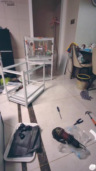 自制鸟笼细节改进,#鸟笼保温罩#鸟笼制作