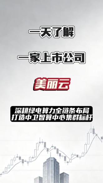 【一天了解一家上市公司】美丽云:深耕绿电算力全链条布局,打造中卫智算中心集群标杆!#美丽云 #绿电 #算力 #ai