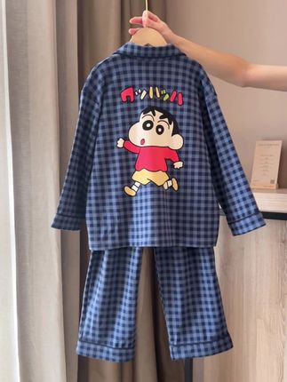 纯棉家居服套装,这个真的特别舒服,入秋变凉就能穿上,特别好穿!#每日童装穿搭分享 #睡衣家居服 #品质男装