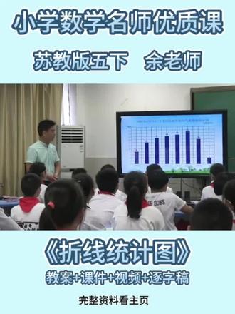 小学苏教版数学五下《折线统计图》 #数学老师 #数学课件#小学数学名师 #数学课件 #数学公开课