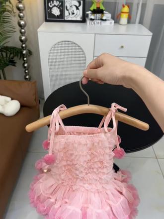 每个小女孩都逃不过的粉色云朵蓬蓬裙☁️#女童粉色公主裙 #婴幼儿服饰 #tutu裙 #蓬蓬裙 #夏季穿搭