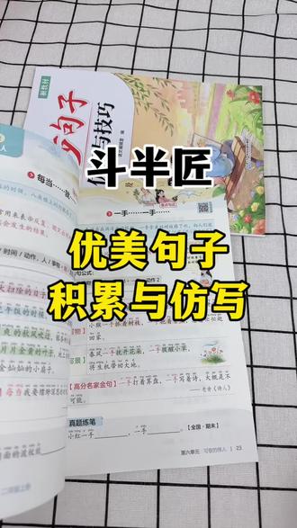 优美句子积累与仿写 语文写作不用愁✨ 这本仿写书,分类整理好词好句+核心句式,每天10分钟,孩子作文越写越出彩!#斗半匠 #句子仿写 #二年级