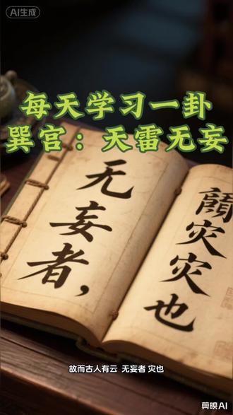 每天学习一卦:巽宫—天雷无妄#国学文化 #六爻基础 #每天学习一点点 #国风合伙人 #热门