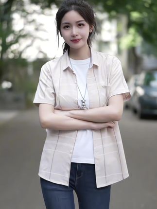 新款男装短袖衬衫,男士休闲短袖衬衫,时尚百搭#男装#短袖衬衫#衬衫穿搭