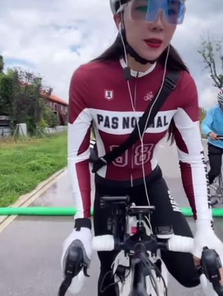 2025夏秋款男女机车公路自行车骑行服长袖速干透气修身版舒适穿着