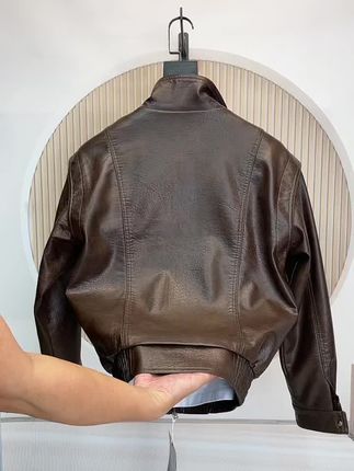 男士时尚休闲立领皮衣 #男装 #只做高品质 #男生穿搭 #强烈推荐