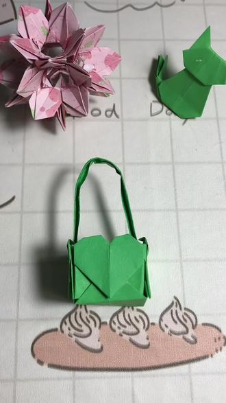 爱心花篮送给你#手工折纸 #折纸 #手工折纸教程 #手工教程 #纸艺手工