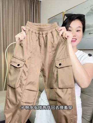 男童裤子春秋装新款中大童宽松休闲工装长裤韩版儿童小童帅气童装#工装裤#面料柔软舒适 #秋季穿搭