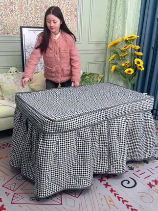 加绒加厚烤火桌罩,秋冬天烤火少不了的桌罩#家居好物 #居家好物 #好物分享