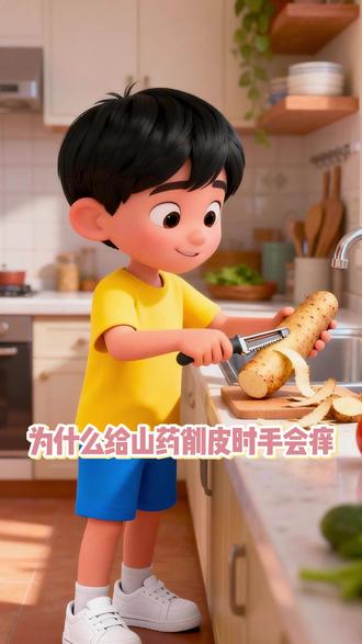 《为什么给山药削皮时手会痒》故事让孩子明白山药里藏着草酸钙针晶和皂苷,为了保护自己,山药的表皮一旦被破坏就会流出黏糊糊的液体,里面有刺激性的草酸钙针晶和皂苷沾到皮肤上就会觉得很痒,让孩子懂得每一种生物,都有保护自己不被伤害的独特方式,要尊重自然规律。#儿童动画 #山药 #儿童百科 #科普 #启蒙早教