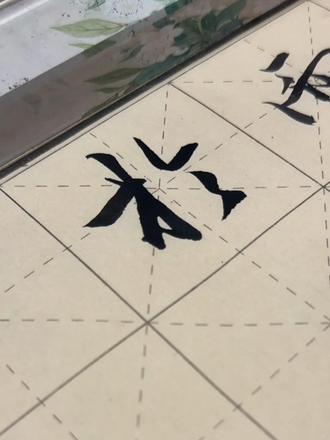 毛笔写分叉了还能救嘛🤔#书法日常练习 #书法文化 #毛笔字练习 #瘦金体 #行书