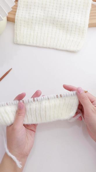 云朵星星围巾新手详细教程(收针部分) #手工教程 #教程分享 #新手教程 #新手织围巾教程