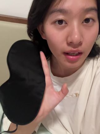 遮光性巨强而且很轻的一个眼罩#真丝 #眼罩 #真丝眼罩