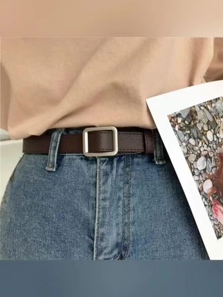 设计感免打孔皮带女韩版小众ins风牛仔裤女士腰带细装饰黑色裤带#皮带#裤腰带
