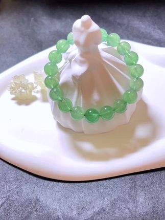 #水晶 #绿草莓 #天然水晶 #水晶手串 #手工diy