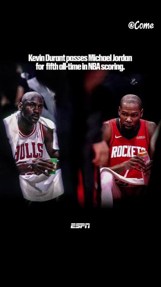 历史第五得分手
#杜兰特超越乔丹 #杜兰特