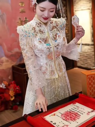 #中式秀禾 #结婚 #婚礼嫁衣 #香槟色秀禾