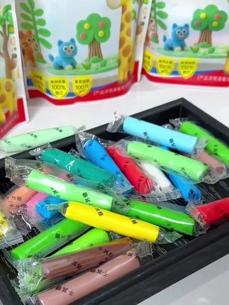 千其糖食玩糖彩泥不黏手无异味食玩橡皮泥幼儿园手工粘土创作玩具#玩具 #学生党必备 #益智玩具 #懒人必备 #亲子手工