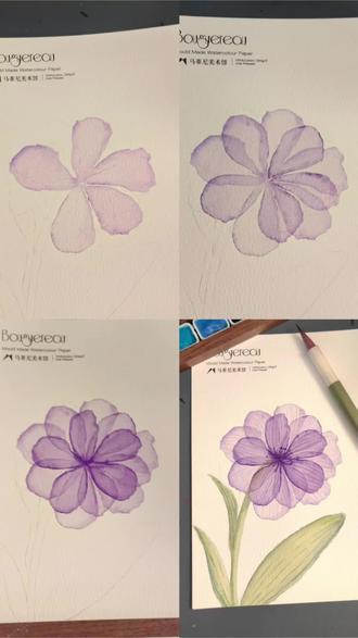 水彩画半透明花卉 #水彩花卉教程 #水彩花朵画法 #水彩画