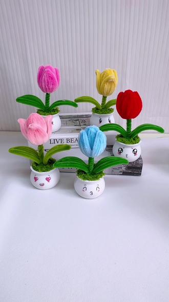 小盆栽郁金香详细教程来啦#郁金香 #小盆栽郁金香 #郁金香小盆栽教程 #车载摆件