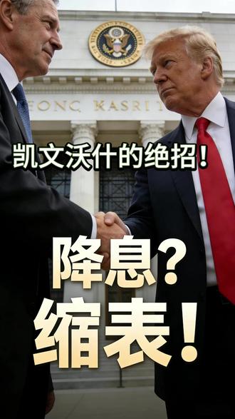 别只看降息!沃什上台,真正的大招是“加速缩表”! #凯文沃什 #美联储 #缩表 #特朗普 #金价暴跌