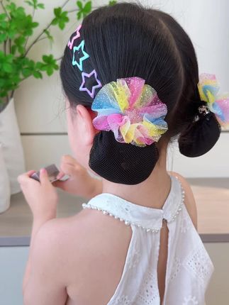 简单好看的丸子头这样扎,快给宝贝学起来吧#简单编发 #儿童编发教程 #丸子头教程