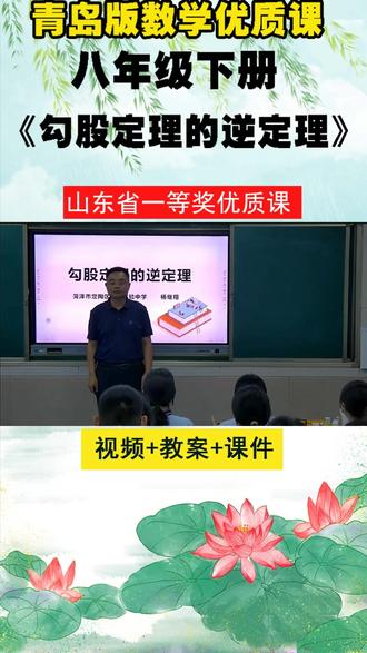 29青岛版数学八下《勾股定理的逆定理)》杨老师优质课