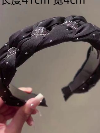 网红高端精致高颅顶编织发箍女高级感水钻气质百搭宽边发卡头饰 #发箍 #发箍控 #头饰发饰 #女生必备 #精美发饰推荐