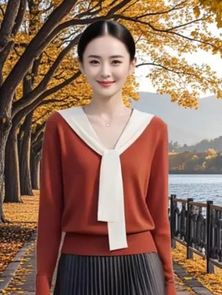 #时尚休闲穿搭 #洋气减龄 #优雅气质 #谁穿谁美 #针织衫