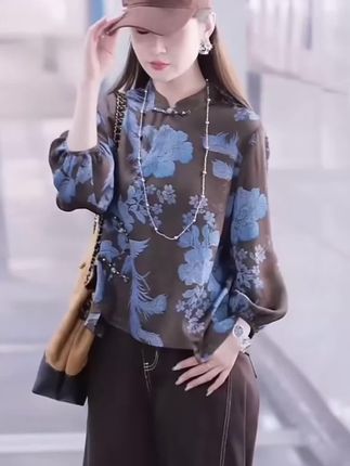 #视频同款#洋气十足 新中式国风秋季新款百搭洋气气质显瘦上衣#品质女装 #洋气上档次 @上热门🔥🔥🔥