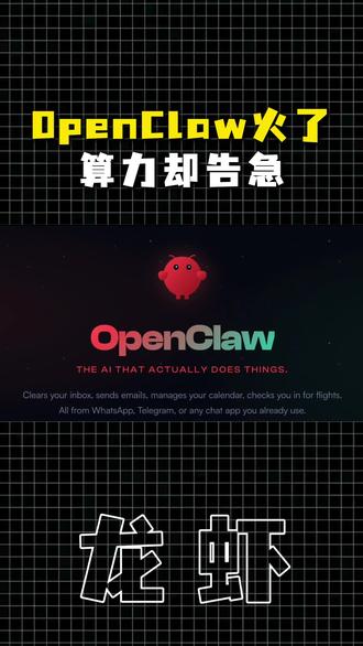 OpenClaw火了算力却告急 #OpenClaw火了算力却告急 #算力 #算力租赁 #英伟达
