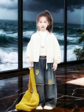 #高品质童装 #外套#女童穿搭 #初秋一周不重样穿搭 #早秋冷冽又随性的气质穿搭