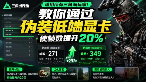 适用所有三角洲玩家!教你通过"伪装低端显卡"使帧数提升20% 丨三角洲行动帧数优化丨三角洲行动修改显卡型号丨三角洲帧数低#三角洲行动 #三角洲行动改显卡 #三角洲行动显卡设置 #三角洲行动帧数优化