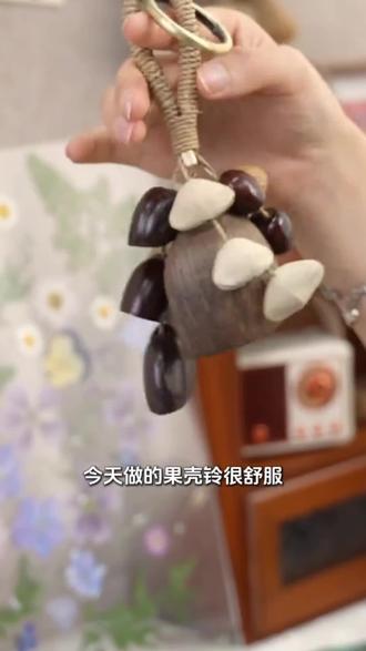 手作小型果壳风铃包挂自然植物治愈拉德棕色高级钥匙扣挂件手工#风铃 #果壳风铃 #挂件 #钥匙扣挂件 #好物推荐