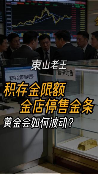 积存金限额,金店停售金条,黄金会如何波动? #黄金 #积存金限额 #金店停售金条 #财经