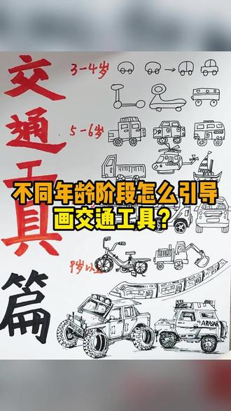 今天,我们就分年龄段来聊聊,孩子画画的那些特点,并且用一个特别常见的主题——画交通工具,来给你示范,每个阶段可以怎么引导。#绘画教程 #画画 #干货分享 #家庭育儿教育 #线上美术课