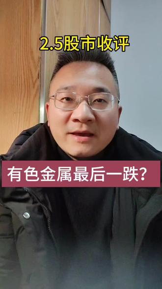 2.5股市收评——有色金属今天是短期内的最后一跌吗?#有色金属 #股票 #股民 #铜 #铝
