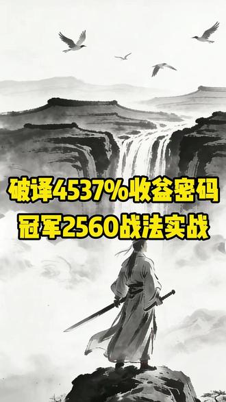 破译4537%收益密码: 冠军2560战法实战精解! #股票 #股市 #财经 #干货 #股民