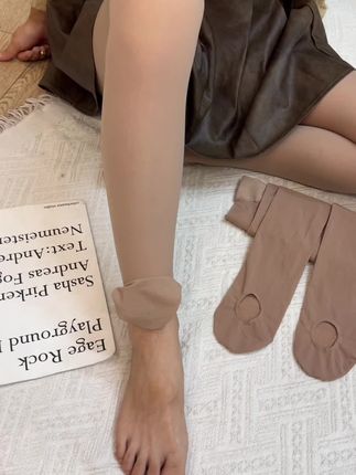 这就是可以洗脚的袜子你穿过吗? #加厚光腿袜裤 #显高显瘦显腿长 防勾丝不起球