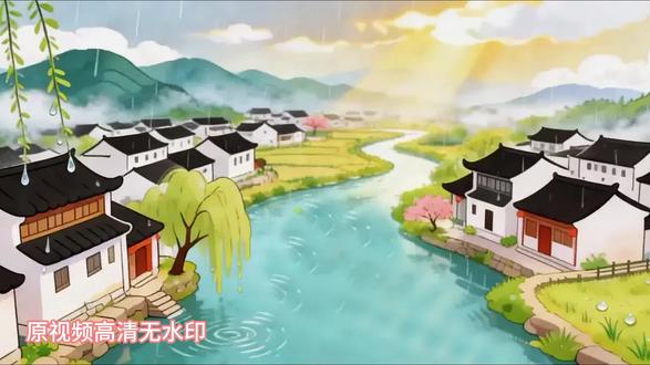 春晚《立春》伴奏动画也太治愈了吧😭你们觉得哪句歌词最戳中你 #春晚立春 #早教动画 #立春伴奏 #立春春晚 #led背景视频
