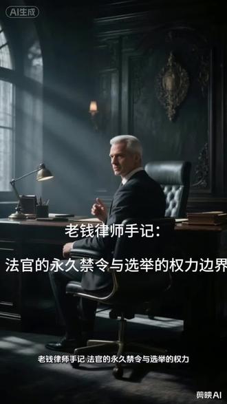 老钱律师手记:法官的永久禁令与选举的权力边界#法律科普
