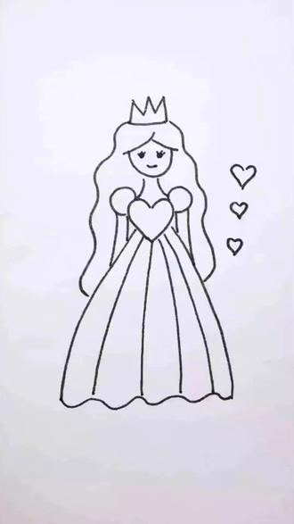 教你画漂亮的小公主,一看就会,快来试试吧! #简笔画 #幼儿美术 #儿童简笔画 #简笔画教程 #一起学画画