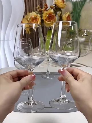 康舒红酒杯套装家用欧式玻璃葡萄酒高脚6只高颜值高档酒具加厚 @#好物分享🔥#红酒杯 #鸡尾酒杯 #杯子控 #网红杯子
