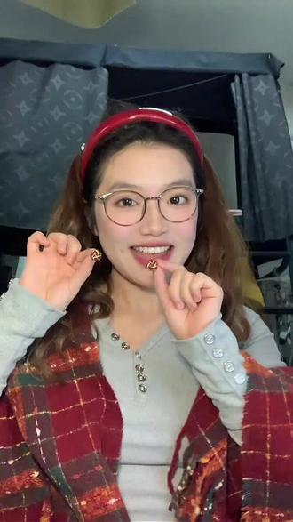 合金耳饰 999银针同心结耳钉2026马新年本命年红色耳环女过年耳饰#耳钉 #新年耳钉 #高级感耳钉 #耳钉