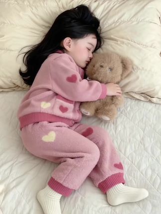 #女童睡衣 #家居服 #珊瑚绒睡衣 #面料柔软舒适 #高品质童装