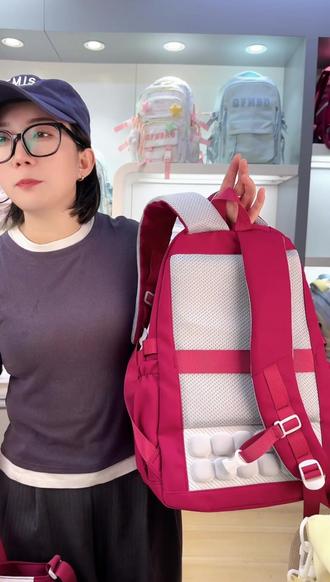 高颜值书包女生初中生小学生三到六年级大容量可爱轻便双肩包背包#大包 #包 #文具 #书包推荐 #高颜值书包女