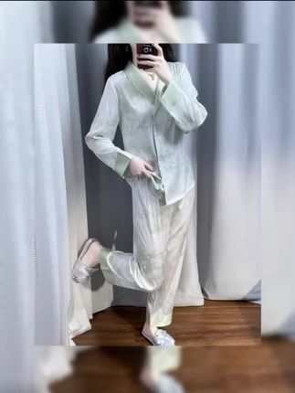 TPVL正品原创睡衣女水光绸2025新款爆款冰丝春秋季长袖家居服套装#家居服#冰丝睡衣@抖音热点 @抖音小助手