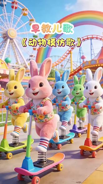 早教启蒙儿歌《动物模仿歌》小兔小兔蹦蹦跳,小羊咩咩叫,小狗汪汪汪,公鸡喔喔叫,青蛙呱呱呱,小熊走来了~欢快的节奏,小朋友一边听一边模仿动物的姿态,让宝宝认识动物的同时还可以辨别出动物叫声#亲子互动 #启蒙早教儿歌 #动物儿歌 #小兔小兔蹦蹦跳 #幼儿启蒙教育