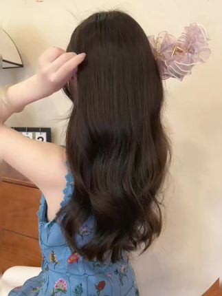 【花苞抓夹】晕染碎花花朵中号抓夹高马尾丸子头后脑勺抓夹超仙#头饰发饰 #网红发饰 #日常发型 #发饰发夹 #抓夹